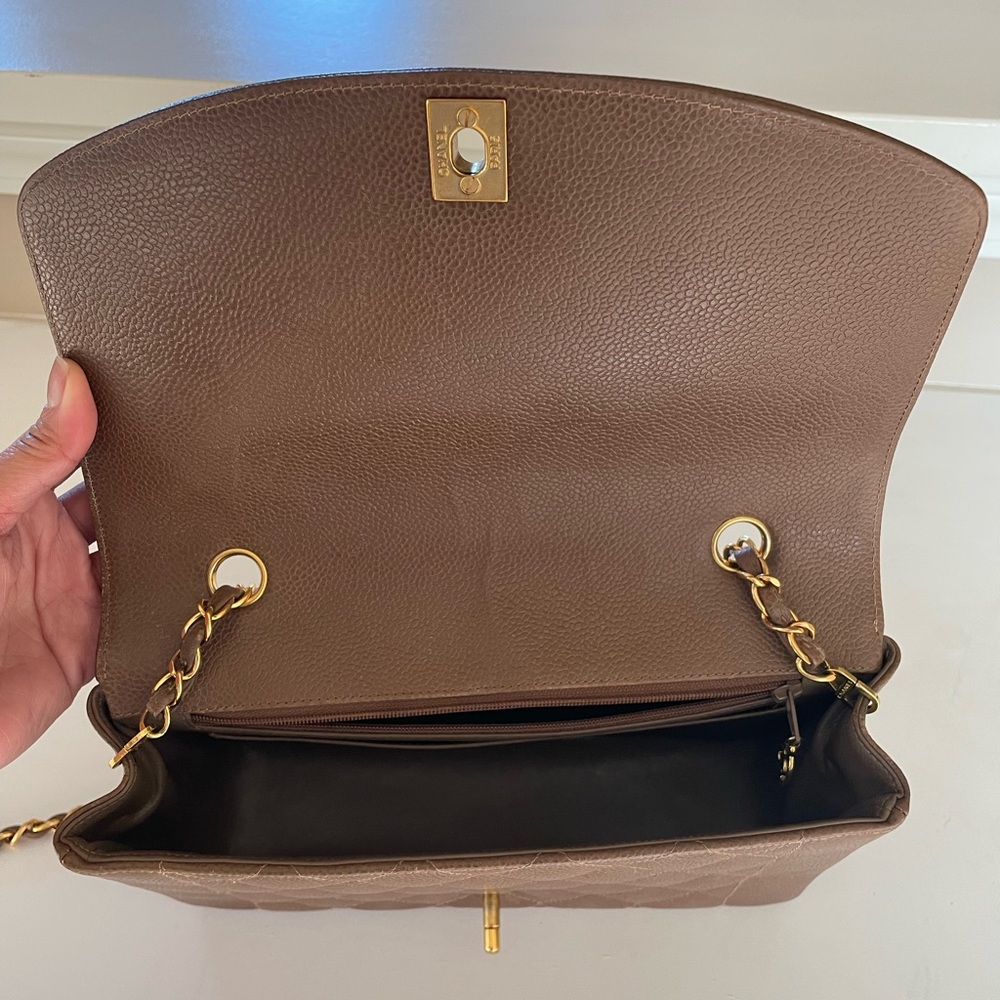 SOLD Chanel Diana Bag Brown Caviar - Picture 13 of 17